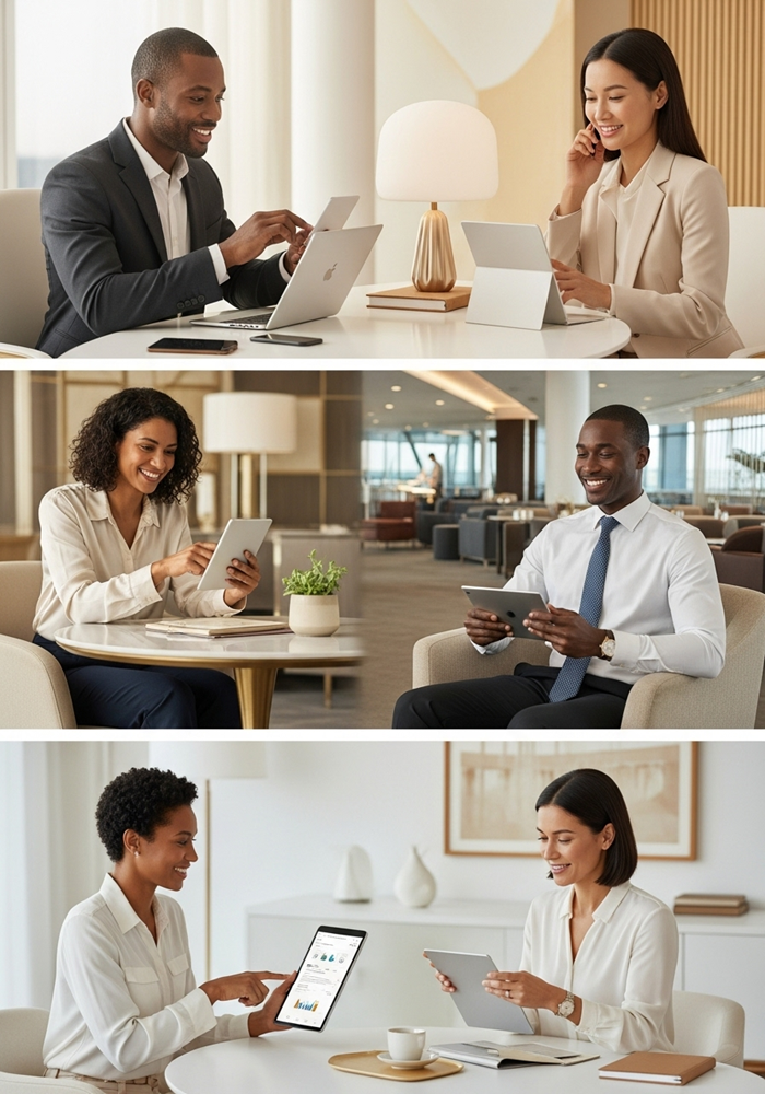 Executives collaborating