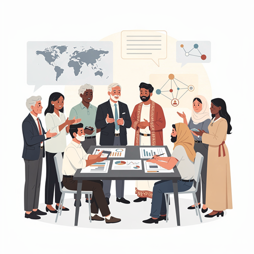 Community leaders and business partners collaborating