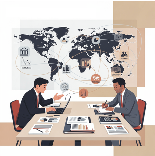 Senior leaders engaging in global strategic dialogue